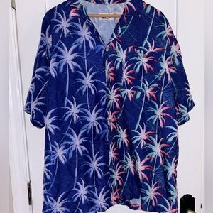 Tropical Palm Print Men's Shirt